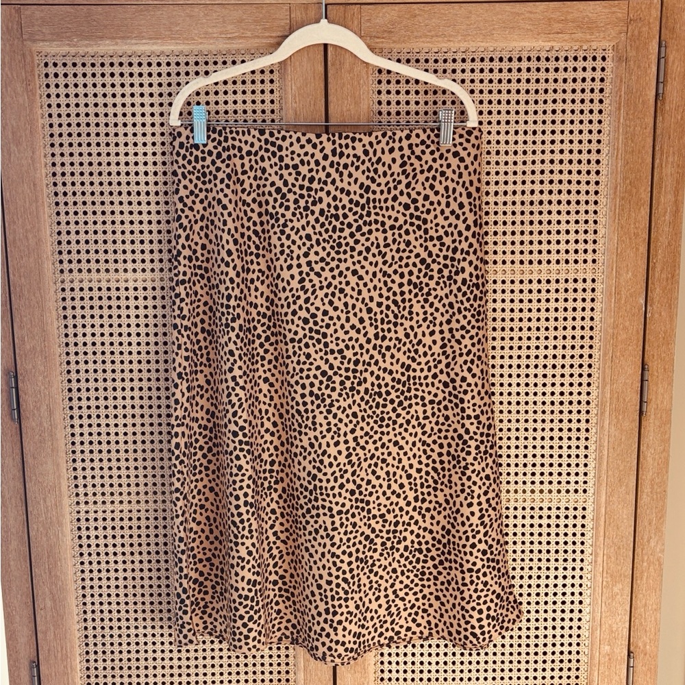 LOFT Abstract Animal Print Skirt